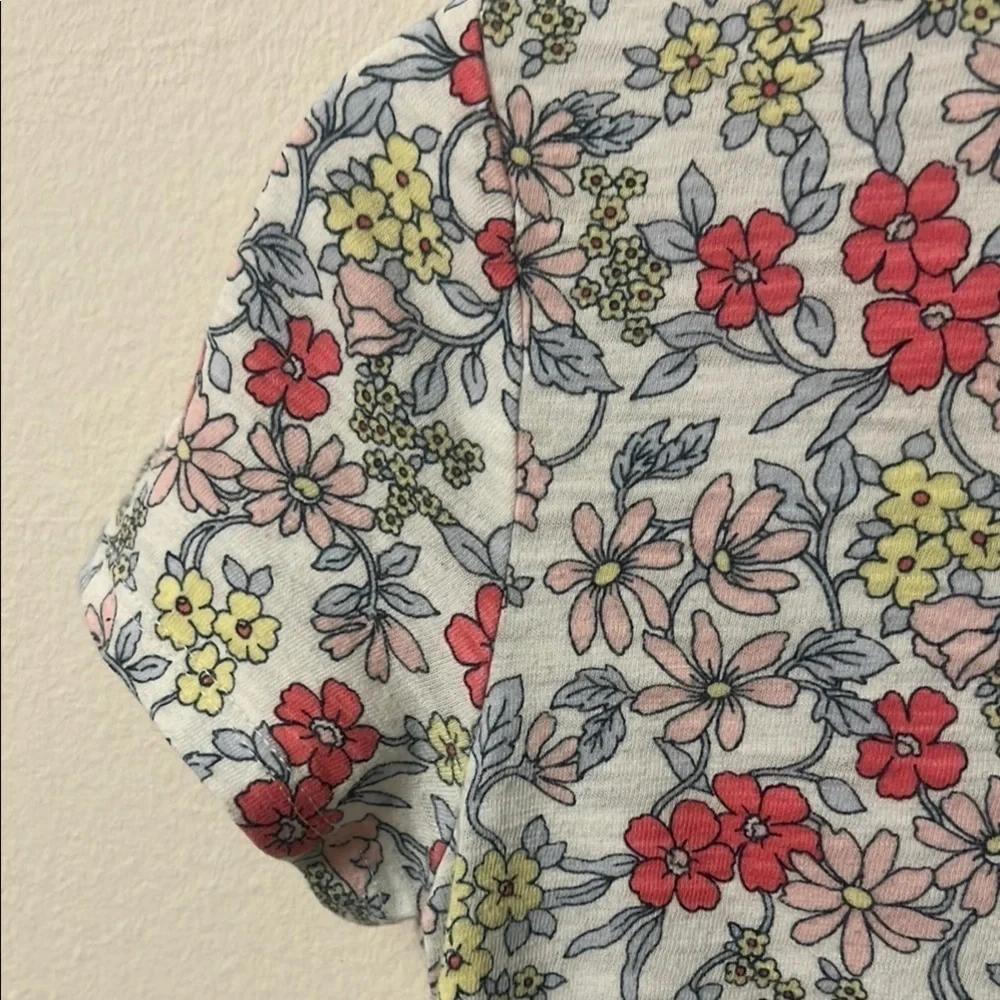 GAP Kids Floral Polo - Red, Yellow, Gray